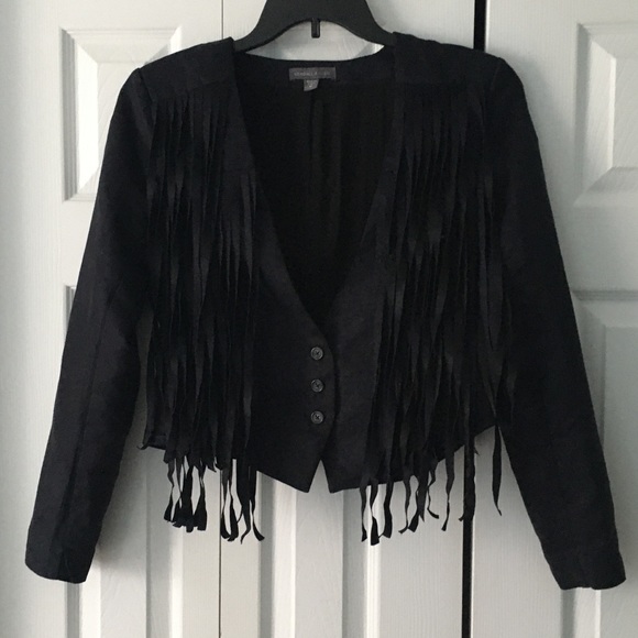 Kendall & Kylie Fringe Black Jacket size MED - Picture 2 of 8